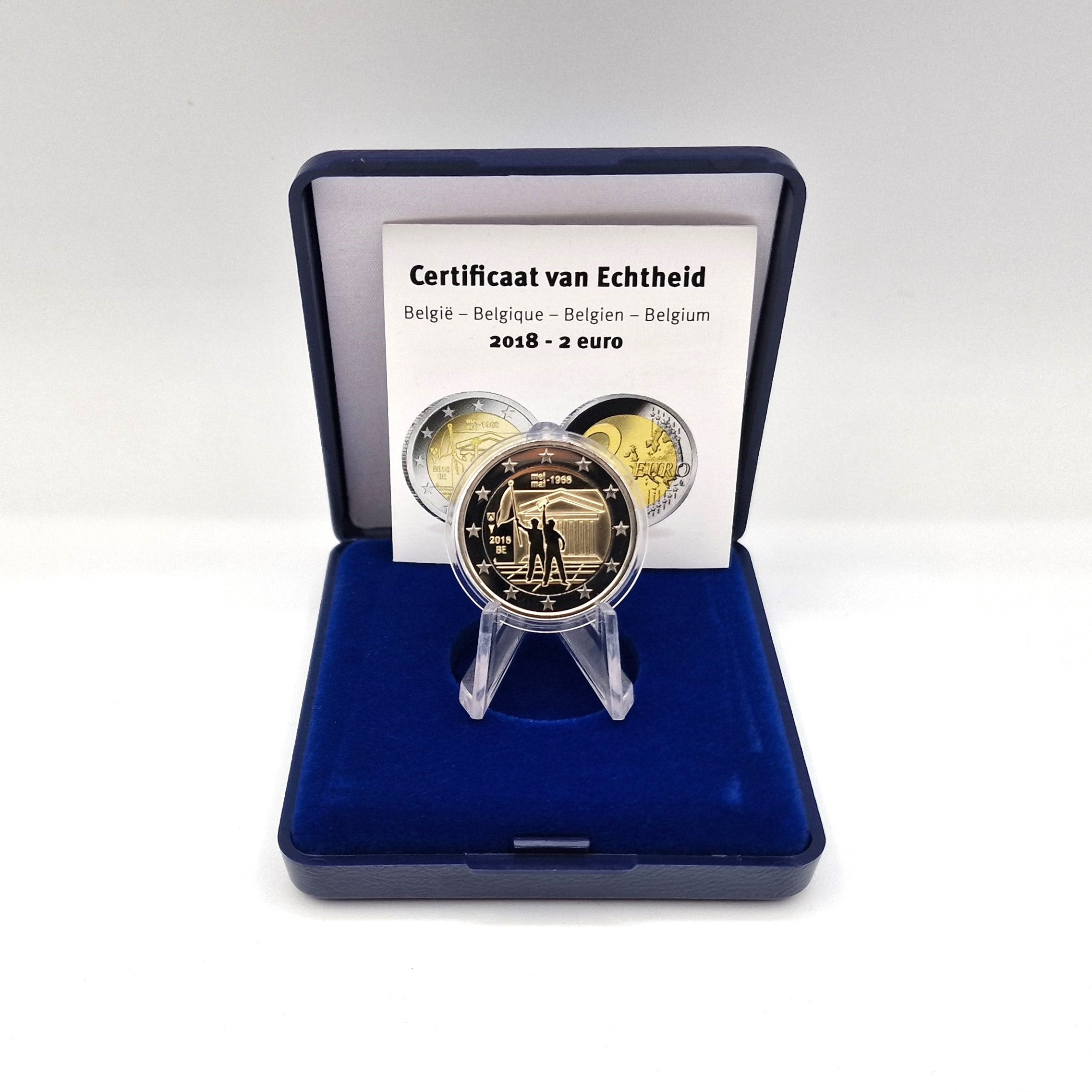 2018 Maio 1968 - 2€ Bélgica Proof